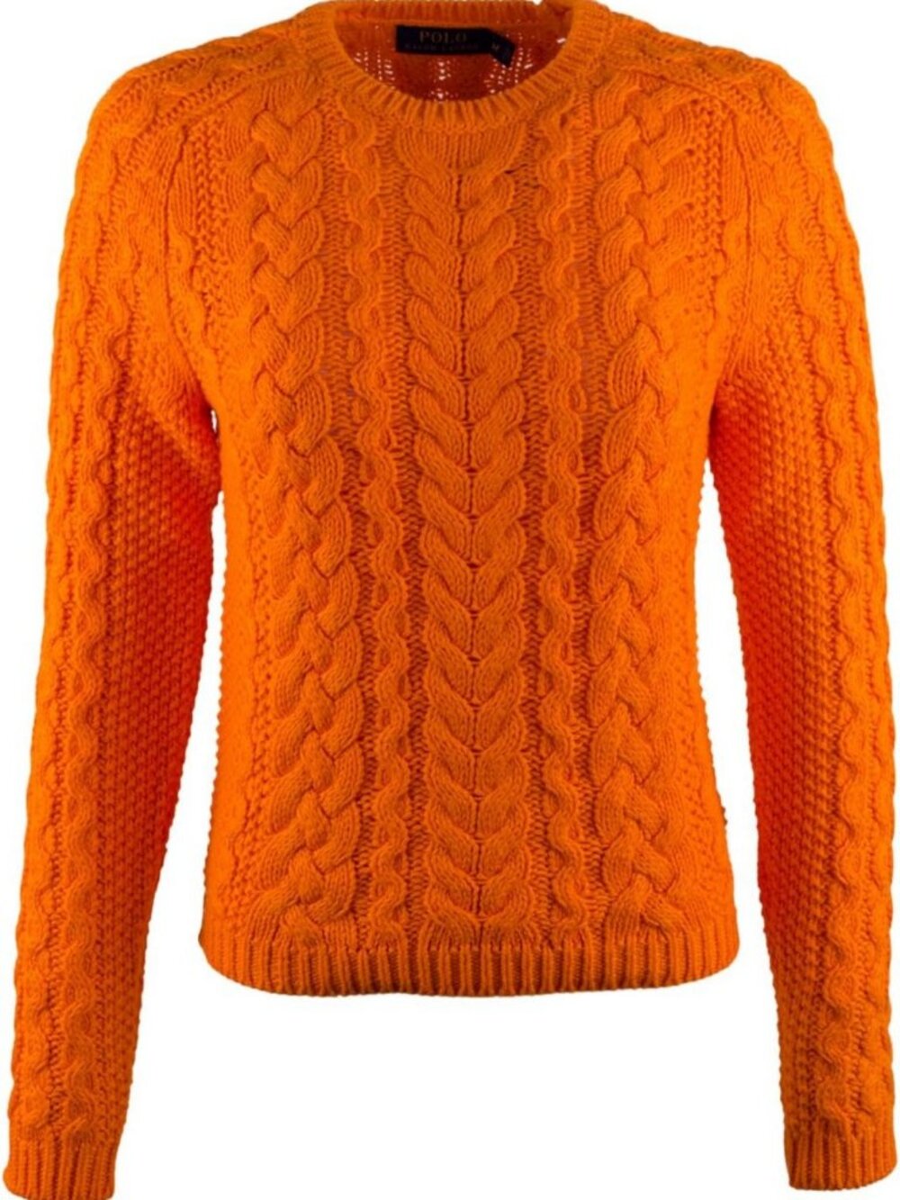 Cozy Aran-Knit Crewneck Sweater for Women - Size XS, Perfect for Fall/Winter